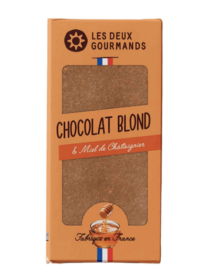 Tablette de Chocolat Blond et Miel 5% - LES DEUX GOURMANDS