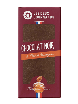 Tablette de Chocolat Noir et Miel 5% - LES DEUX GOURMANDS