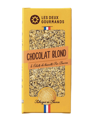 Tablette de Chocolat Blond et Biscuits Pur Beurre - LES DEUX GOURMANDS