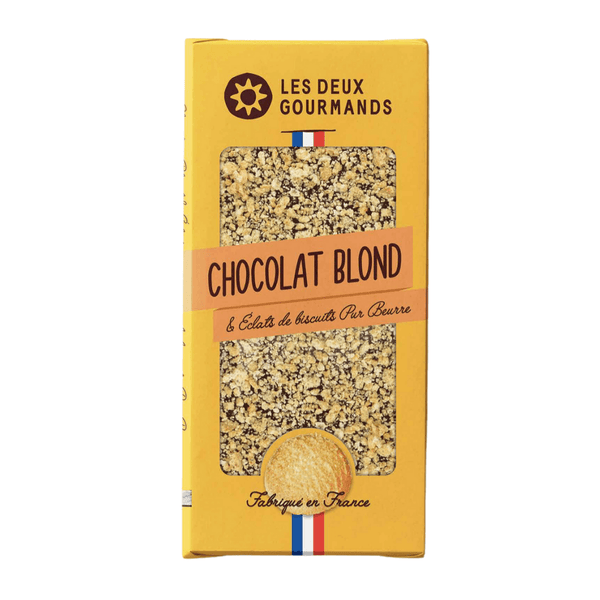 Tablette de Chocolat Blond et Biscuits Pur Beurre - LES DEUX GOURMANDS