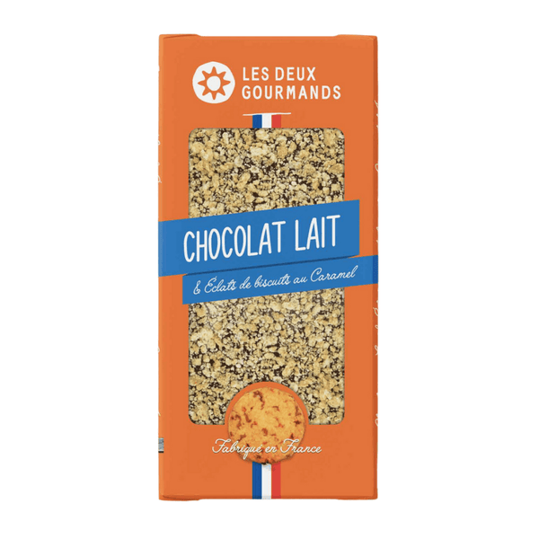 Tablette de Chocolat au Lait et Biscuits Caramel - LES DEUX GOURMANDS