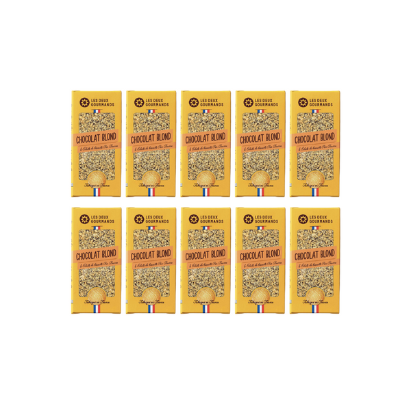 Offre 10 Tablettes Chocolat Blond et Biscuits Pur Beurre LES DEUX GOURMANDS
