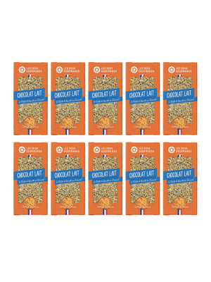 Offre 10 Tablettes Chocolat au Lait et Biscuits Caramel LES DEUX GOURMANDS