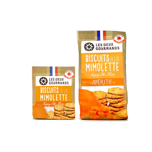 Biscuits salés artisanaux à la Mimolette LES DEUX GOURMANDS