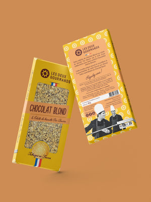 Tablette de Chocolat Blond et Biscuits Pur Beurre - LES DEUX GOURMANDS