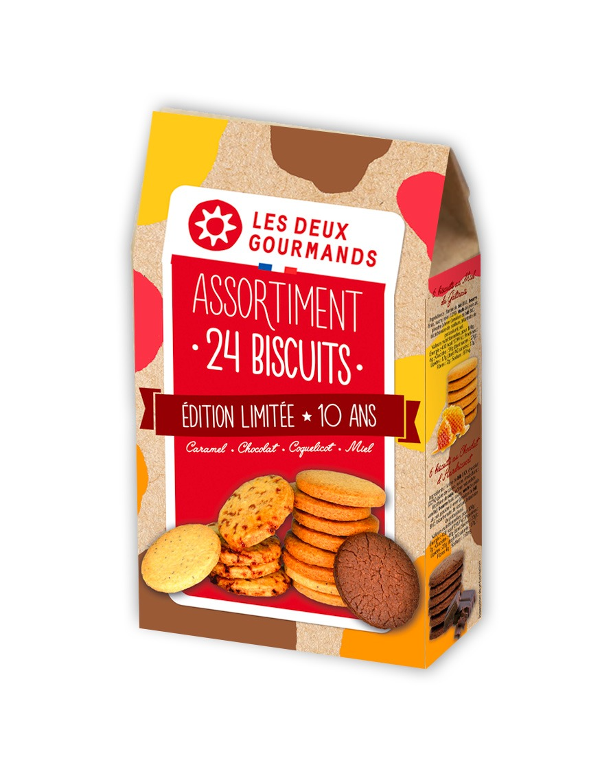 Assortiment de 24 biscuits sucrés
